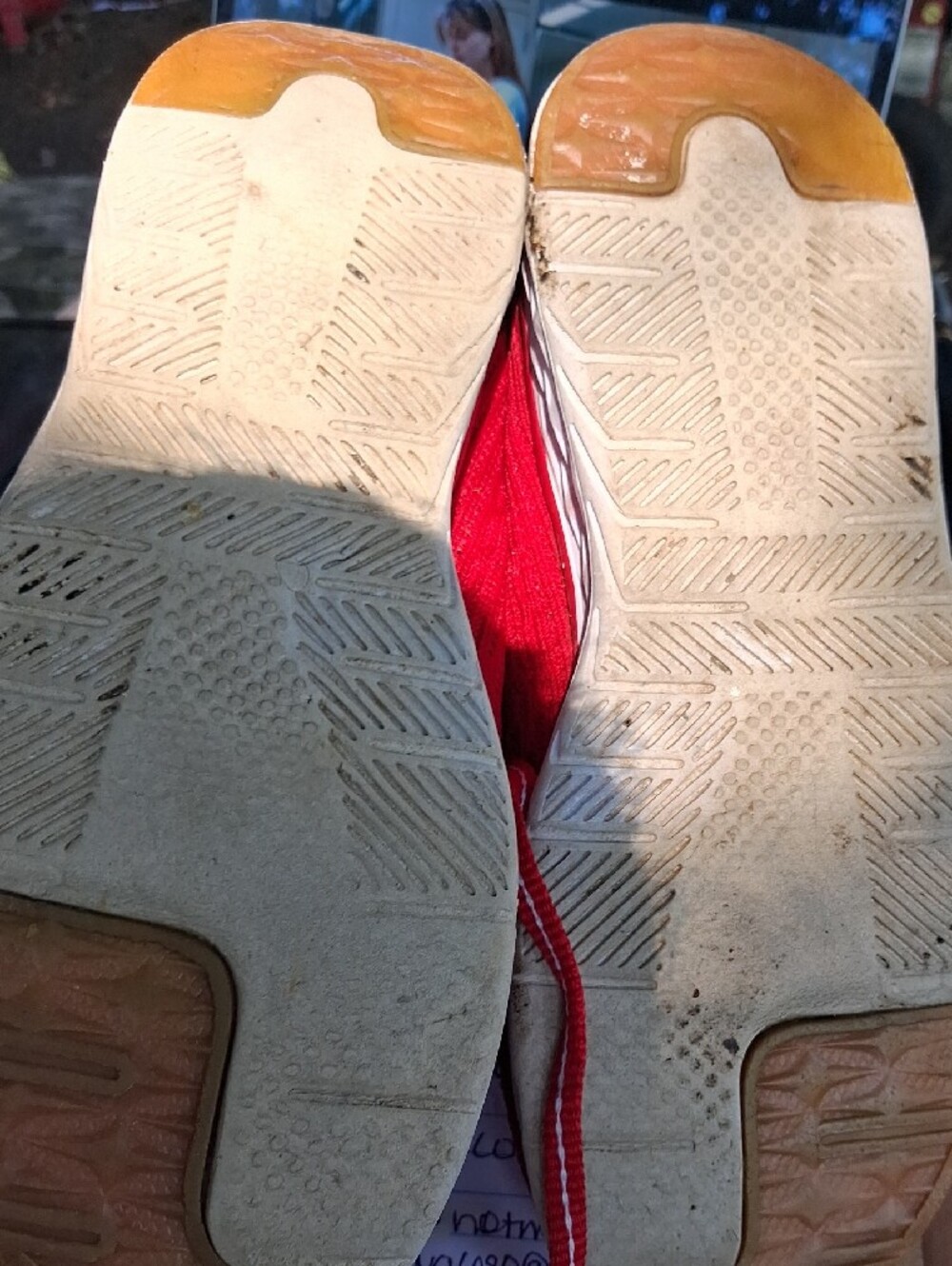Polo by Ralph Lauren Red Knit Lace-Up Sneakers - Picture 3 of 4